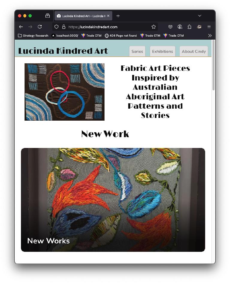 Screenshot of cindykindred.com